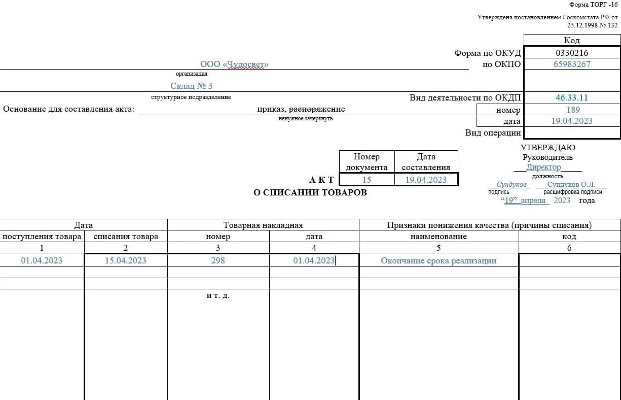 Списание товаров образцов. Акт о браке на производстве. Торг 16 образец. Форма акта о браке на производстве. Акт о браке образец заполнения.