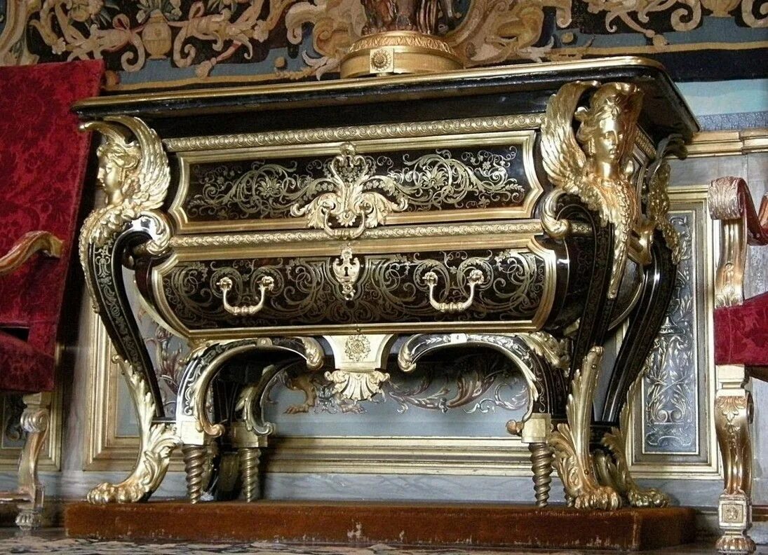 Мебель 17 века. Мебель Андре Шарля Буля Версаль.
