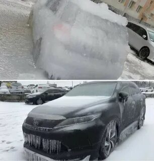 Машина после ледяного дождя