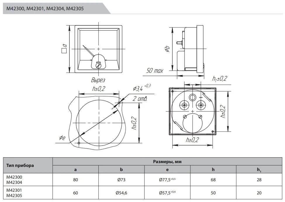 Амперметр м42300. Амперметр м42300 чертеж. Амперметр м42300 Размеры. Габариты амперметра м42300. Размеры вольтметра м42300.