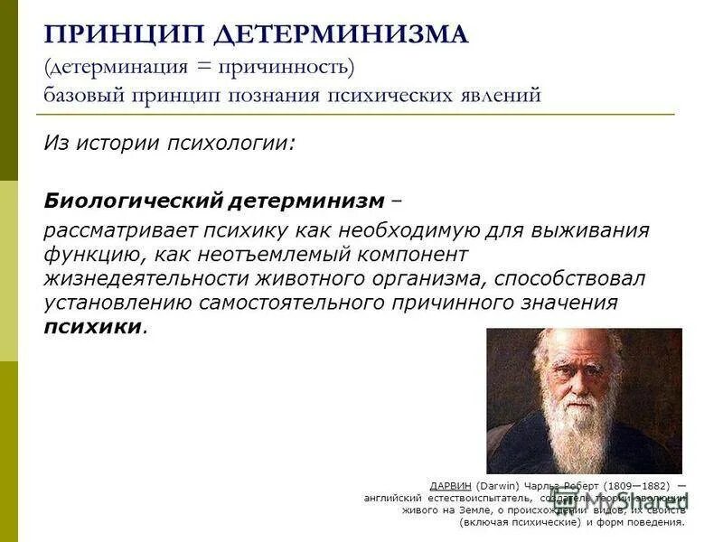 Развитие принципа детерминизма в психологии