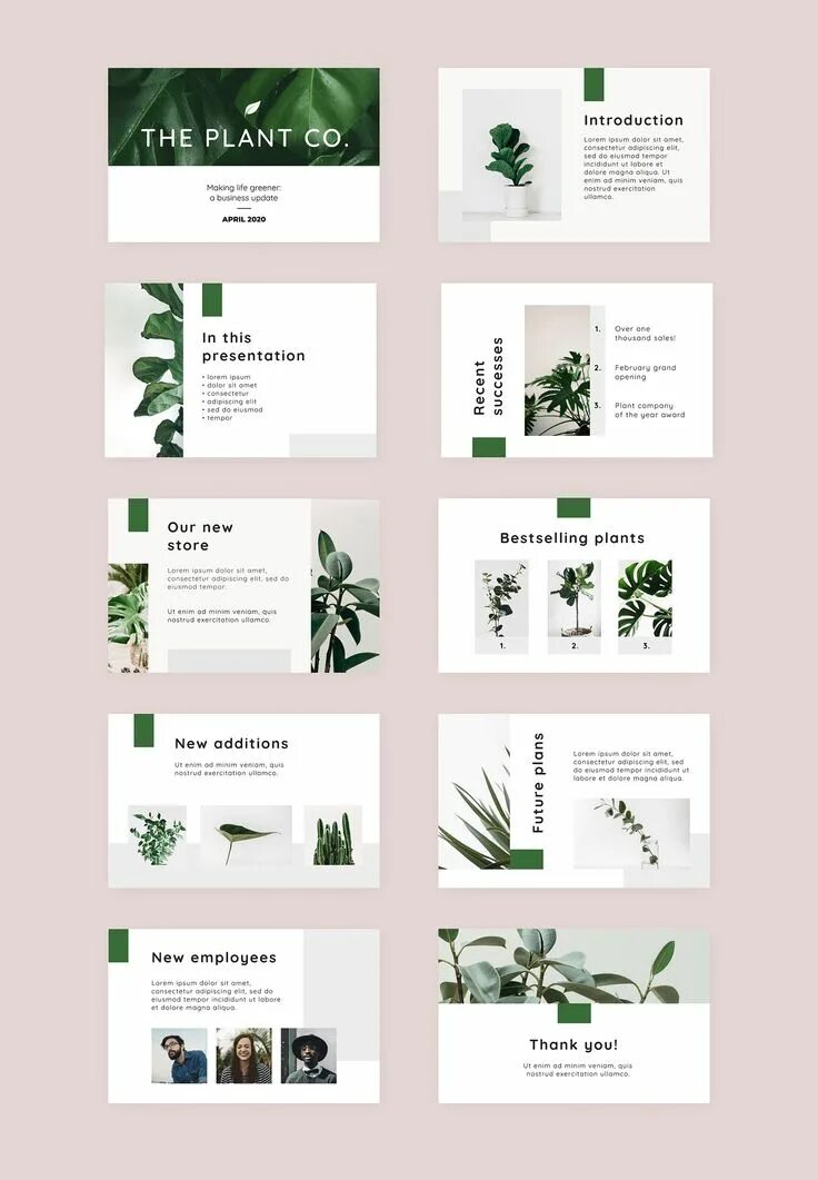 Шаблон для портфолио беханс. Magazine Layout Design. Plant company