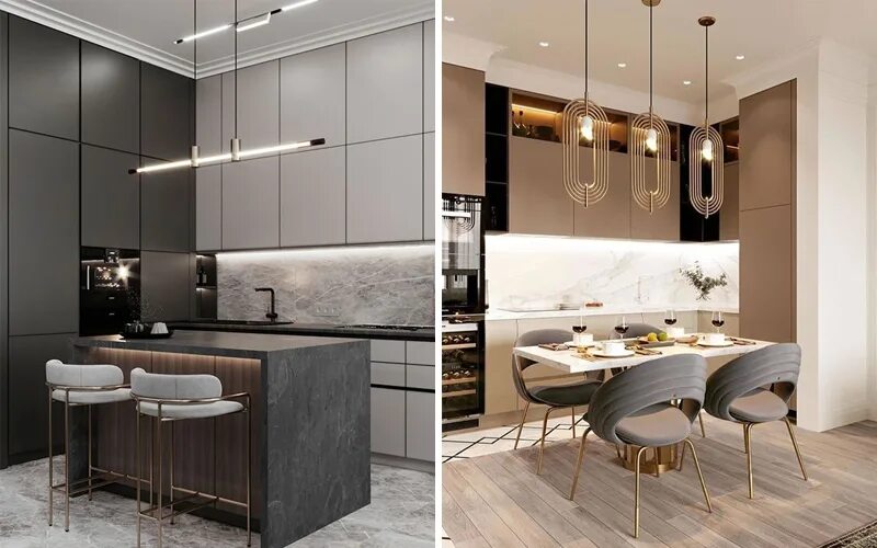 Кухня 2022 - тренды дизайна, модные интерьеры (120 фото) Modern kitchen design, 