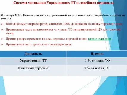 Цель программы мотивации
