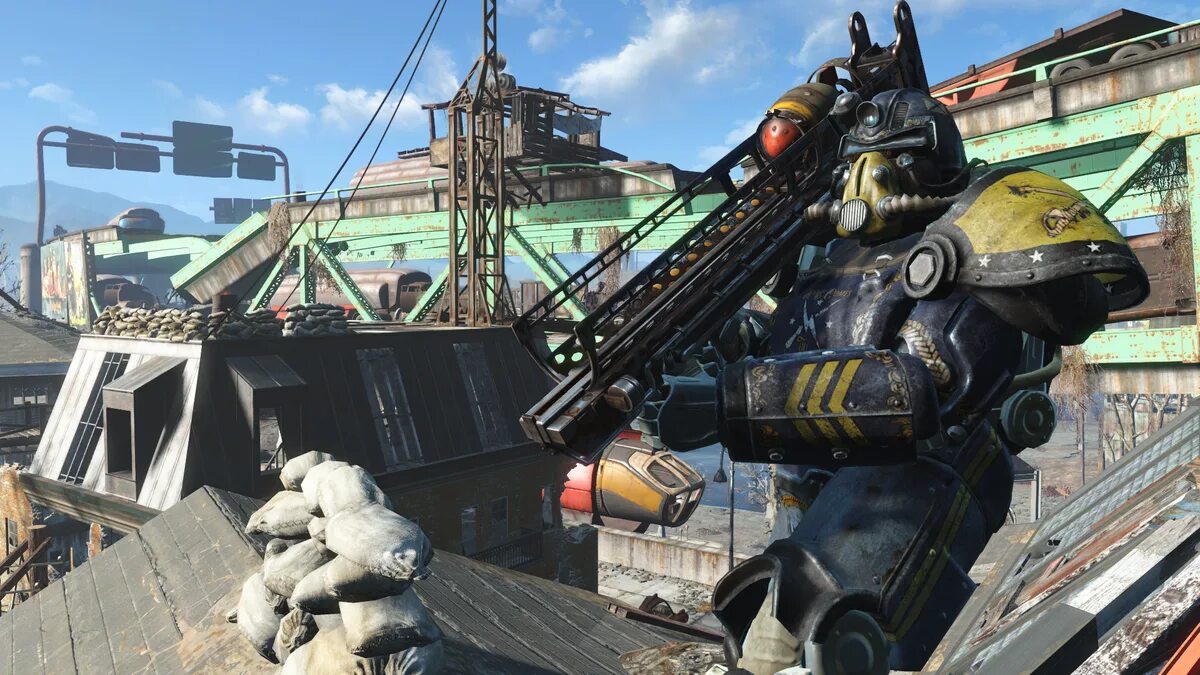 Fallout creation club. Fallout 4. силовая броня минитменов. fallout 4 стрелки. фоллаут 4 vr.