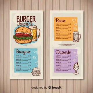 Меню кафе рисунок