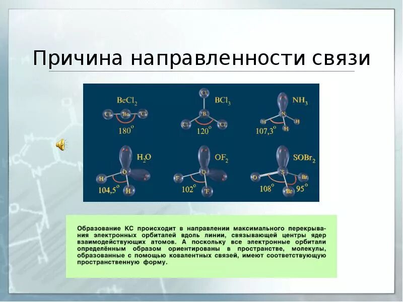 Направленность связи в химии. Направленность ковалентной связи. Направленность ковалентной связи и геометрия молекулы. Направленность ковалентной связи примеры.