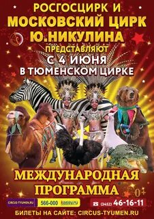 Программа цирка в тюмени