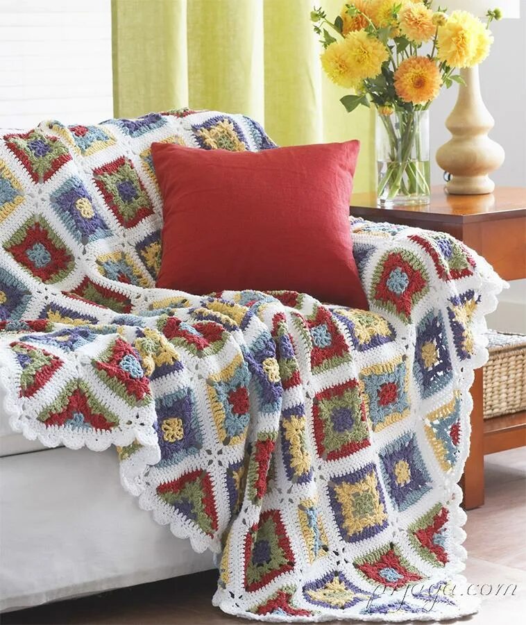 плед вязаный. плед вязаный. плед квадратами. плед из квадратов. вязаные пледы пэчворк.