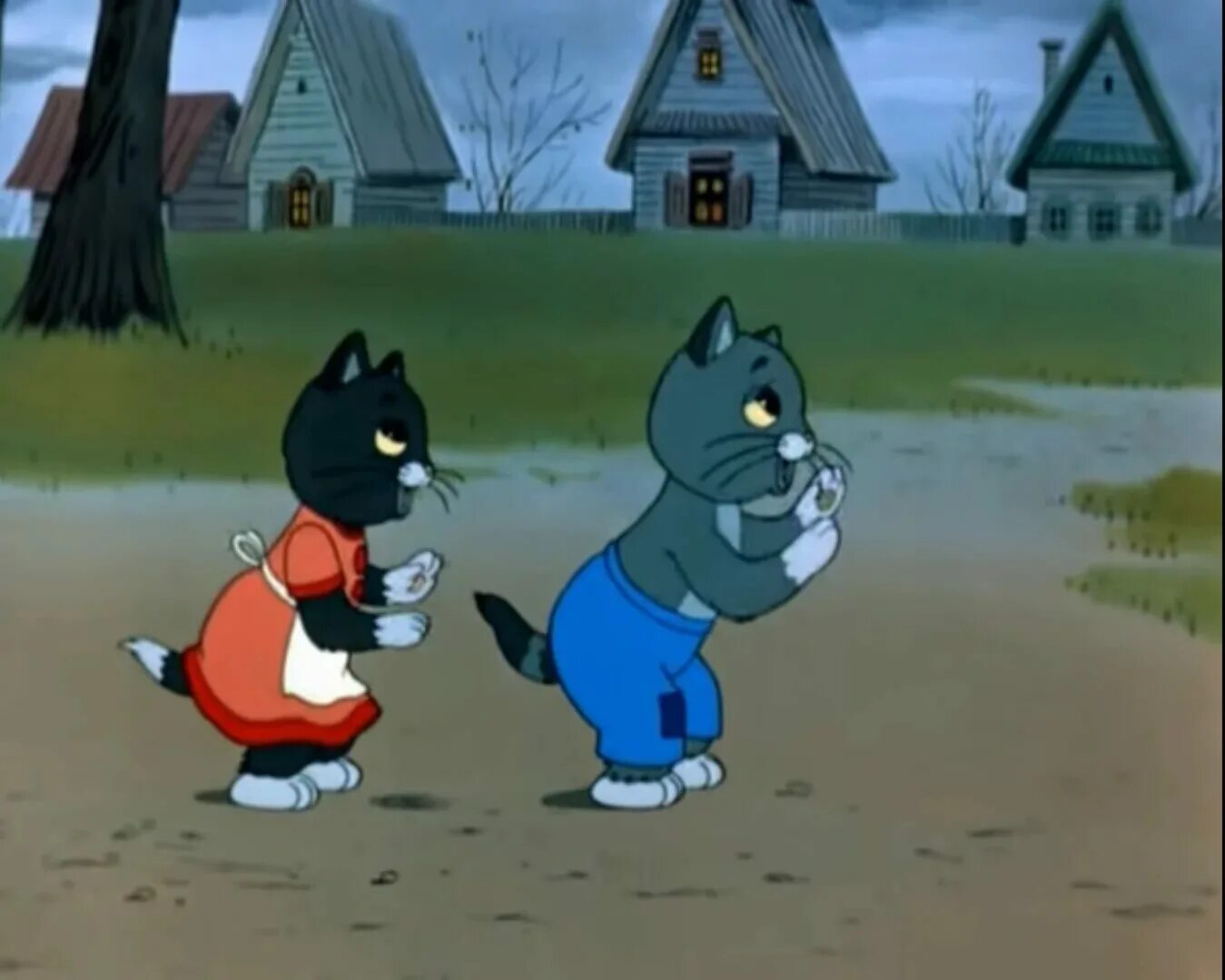 Кошкин дом 1958. Песню тетя тетя кошка выгляни