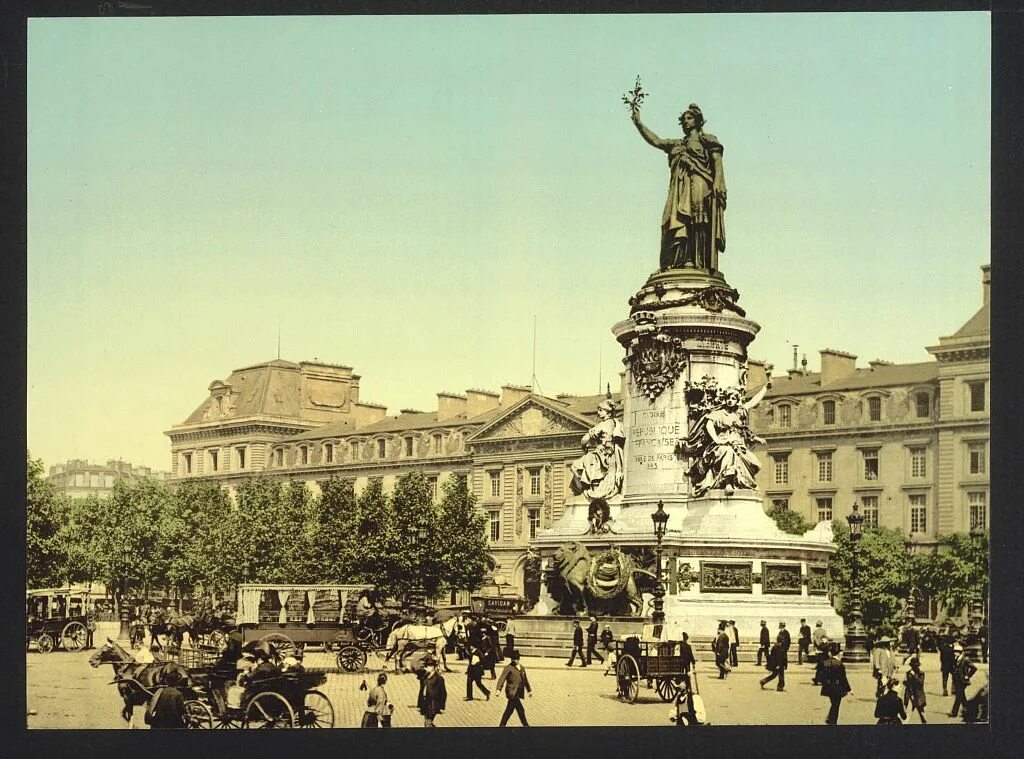 Площадь Республики Париж. Франция 1900 год. Париж 1900 год. Площадь Республики в пари.