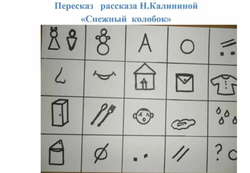 Пересказ рассказа калининой. Мнемотаблица к рассказу про снежный Колобок Калининой. Снежный Колобок старшая группа. Снежный Колобок Калинина. Иллюстрации к рассказу про снежный Колобок.