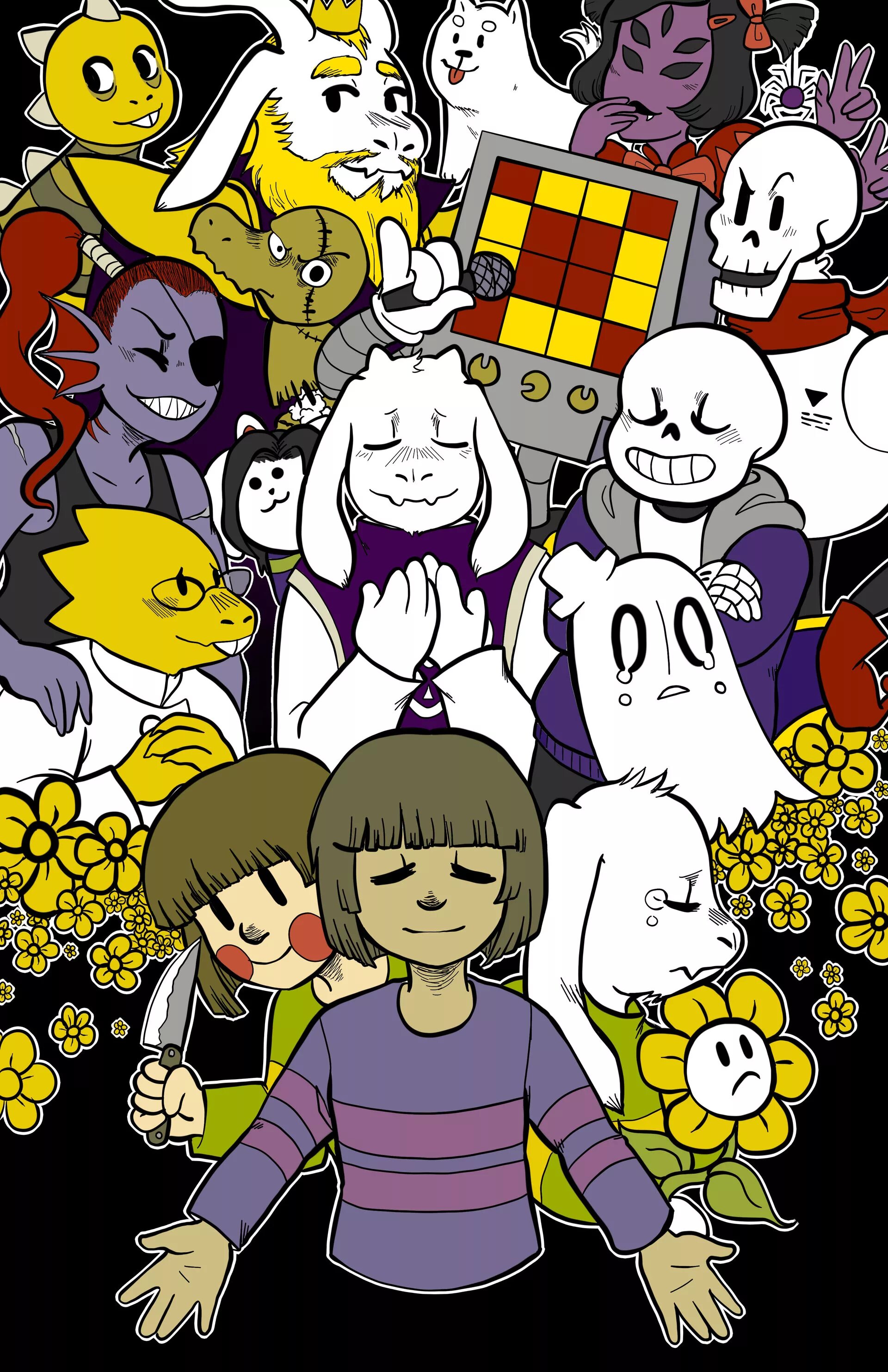 Undertale. Ундертале игра. Герои Ундертале. Андертейл персонажи. Undertale yellow пацифист