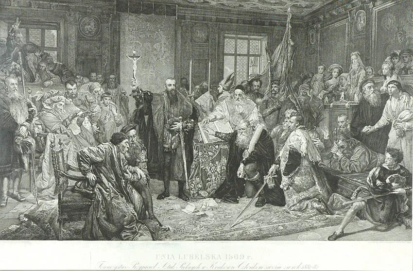 1569 год люблинская. Люблинская уния 1569. матейко люблинская уния.