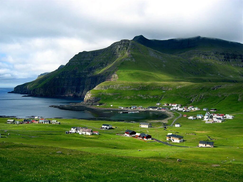 Самый большой остров в дании. Деревня Гасадалур, Фарерские острова.