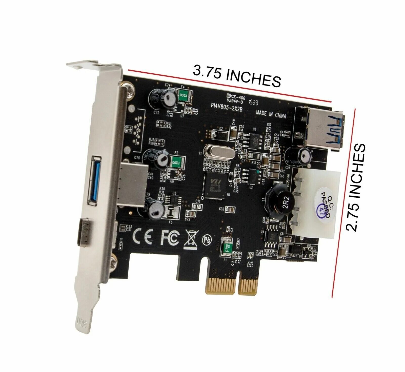 Контроллер Noname PCI-E via vl805 4xusb3.0 Bulk. Контроллер USB Type c PCI-E. Порт расширения PCI-E Type-c gen2. PCI-E -> USB 3.1 (2port ext.).