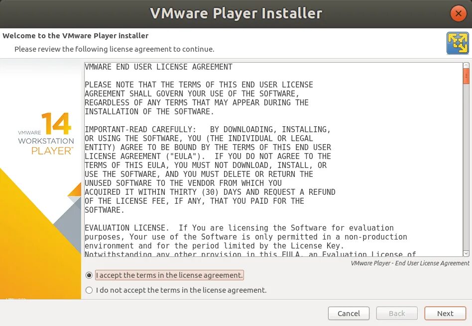 Vmware установка linux. Vmware установка linux
