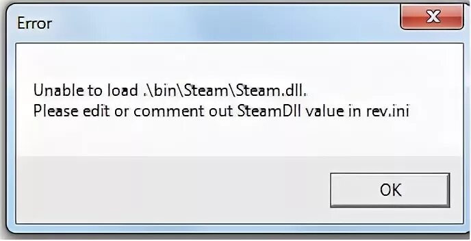 Ошибка загрузки стим. Steam.dll. Ошибка запуска Steam. Filesystem_Steam.dll.