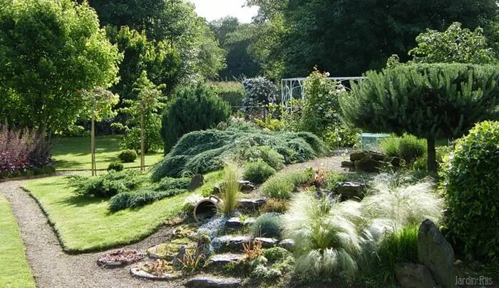 Сад в природном стиле фото Garden Landscaping Large backyard landscaping, Easy landscaping, Backyard landsc