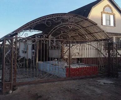 Навес с ковкой