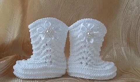 Детские сапожки спицами