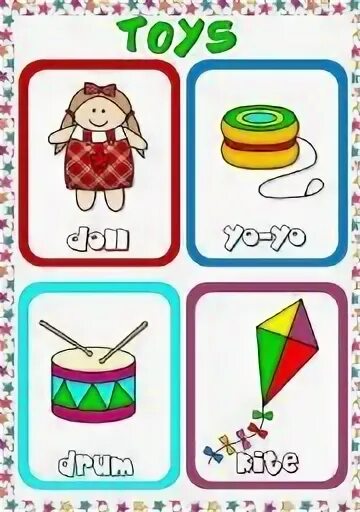 Toys flashcards. Toys flashcards