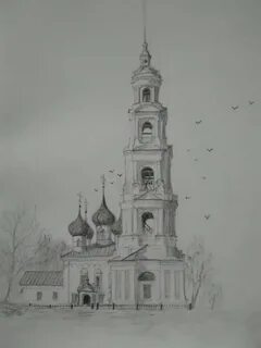 Колокольня рисунок