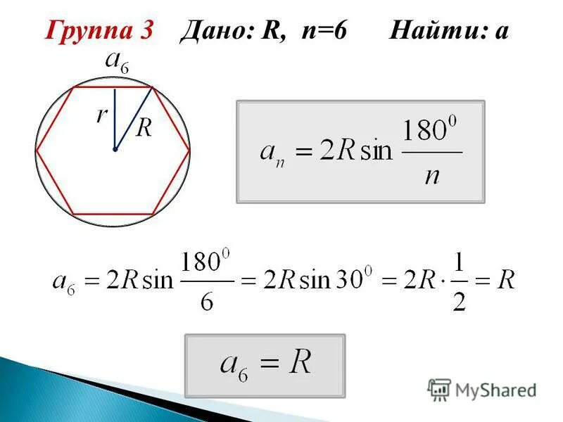 Дано r n=3. Площадь правильного многоугольника. Правильные многоугольники формулы. Площадь правильного многоугольника формула. Радиус вписанной окружности в правильный многоугольник формула