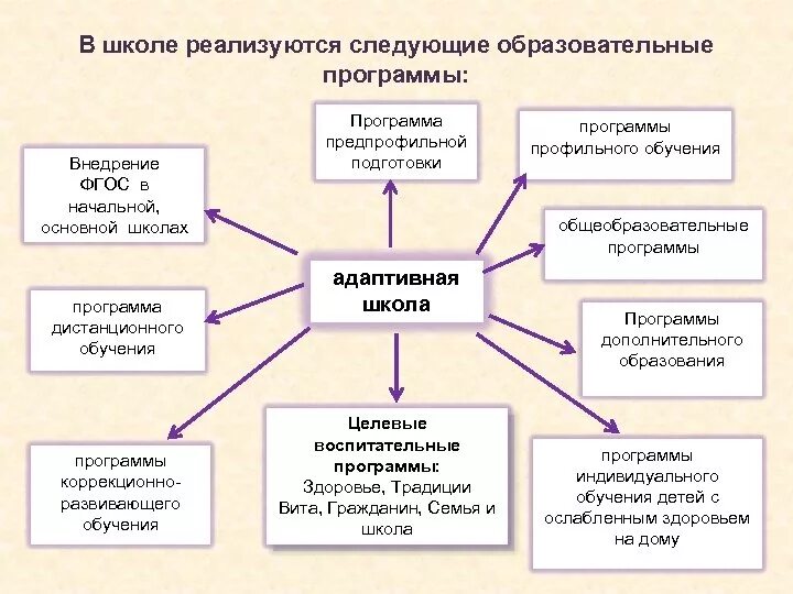 Обучение в образовательном учреждении реализующего образование. Программы образования в школе. Какие программы в школе. Школьная программа образования. Виды программ в школе.