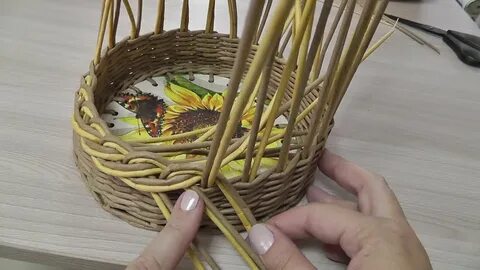 Как заканчиваем кашпо плетения