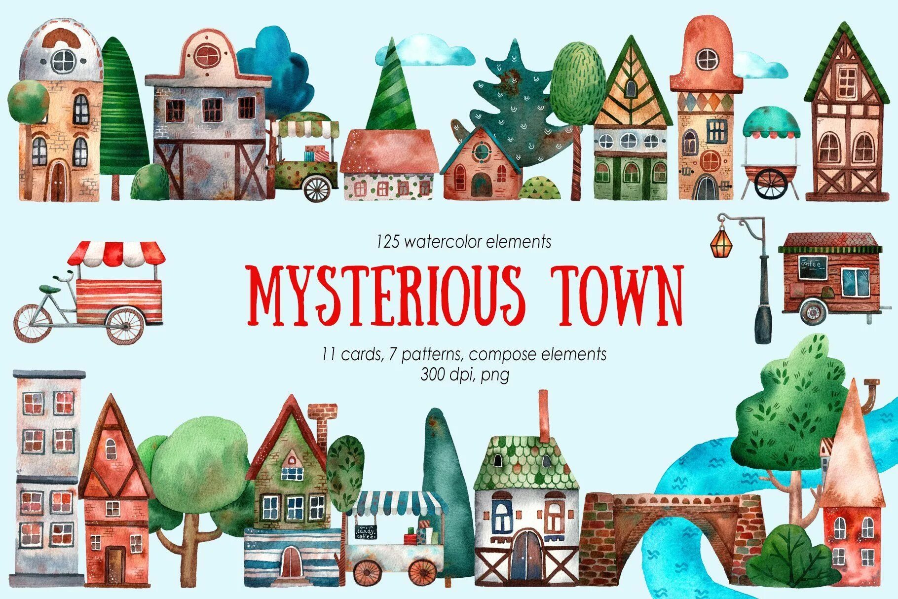 Mysterious Town. Town sets