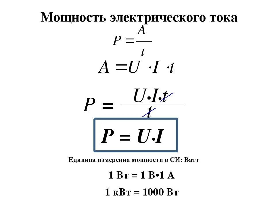 Мощность тока формула физика 8 класс. Формула мощности электрического тока. Электрическая мощность формула постоянного тока. Мощность Эл тока формула 8 класс. Формулы для расчета работы и мощности Эл. Тока.