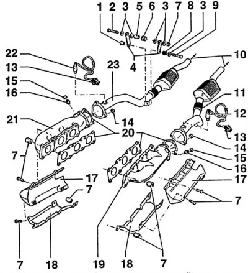 Выхлопная система Ауди а6 с5 2.4 схема. Ауди 100 2.8 выхлопная система схема. Коллектор прокладка Ауди с4 2.6 глушитель. Система выхлопной системы на Ауди а6с6.