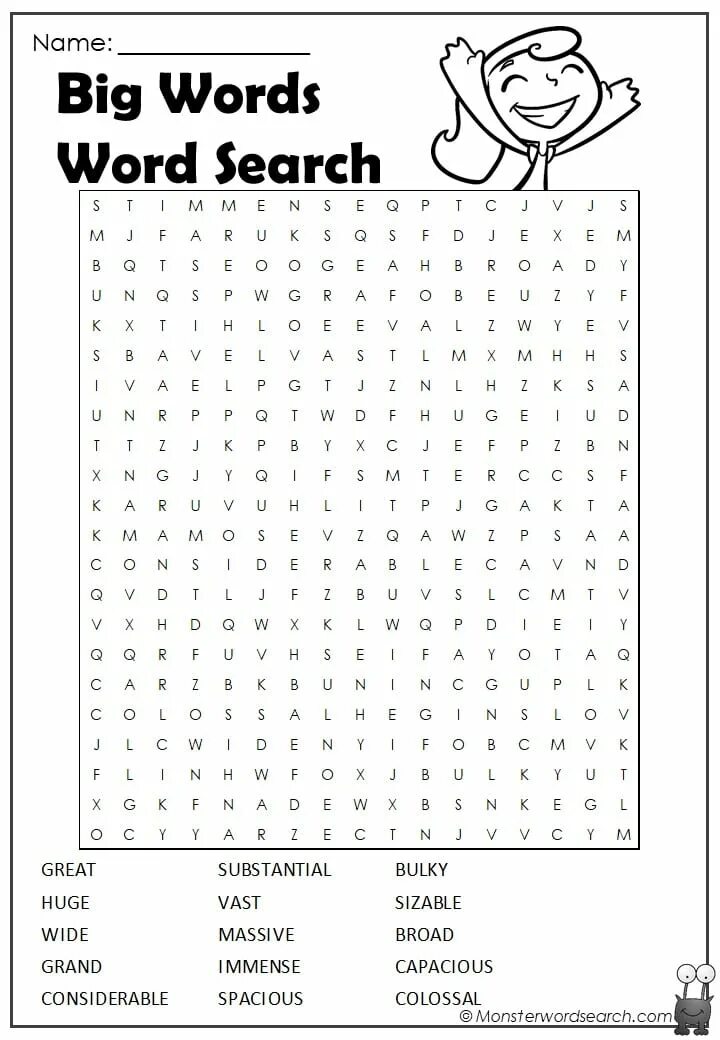 Find eight words related to films