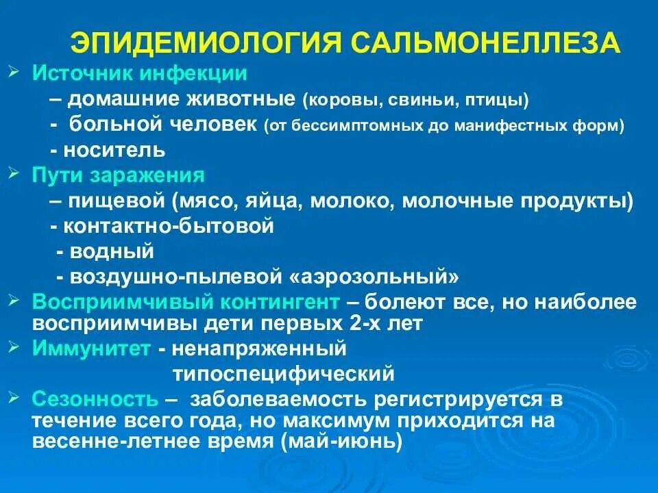 Источник инфекции при сальмонеллезе