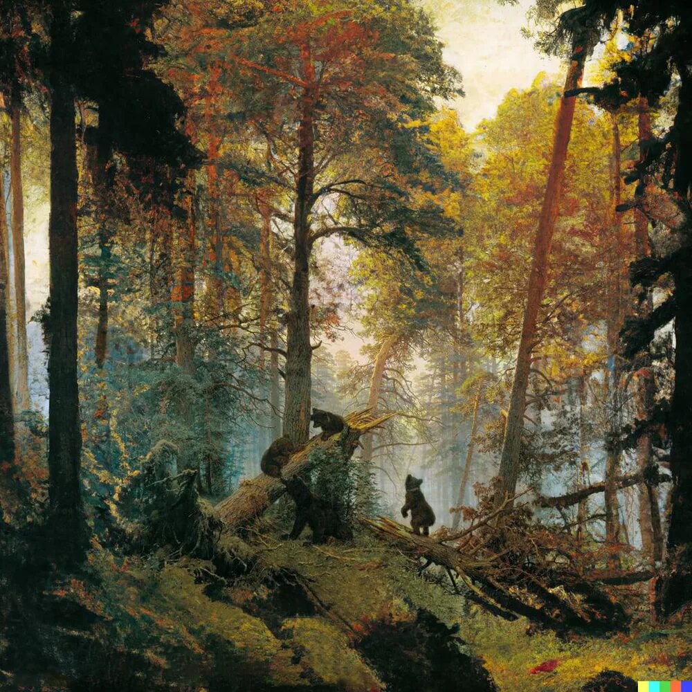 Иван Шишкин, Константин Савицкий. Утро в Сосновом лесу. 1889.. Шишкин утро в Сосновом лесу. Константин Савицкий утро в Сосновом лесу. Художник Савицкий утро в Сосновом лесу