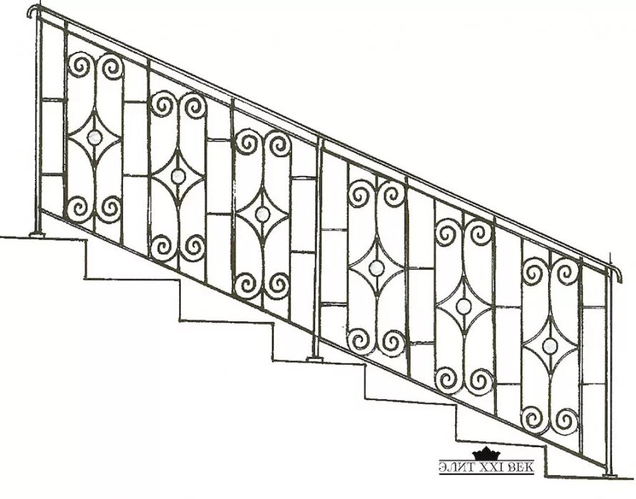 На рисунке схематично изображены перила лестницы. Кованые перила эскизы. Кованые ограждения эскизы. Эскизы лестничных ограждений. Узоры на перила.