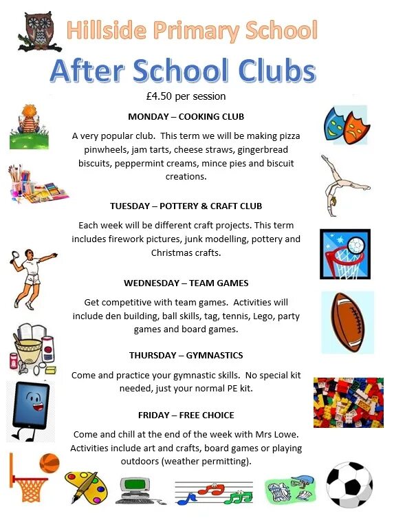 Школьные клубы на английском. After School Club activities. Clubs and activities клубы. School Clubs and activities.