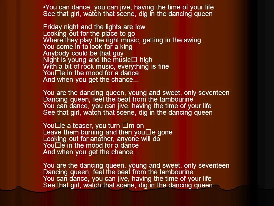 You can Dance you can Jive having. Dancing текст. Слова песни дэнс дэнс. You can Dance you can Jive having the time of your Life. Текст песни танцующего наггетса