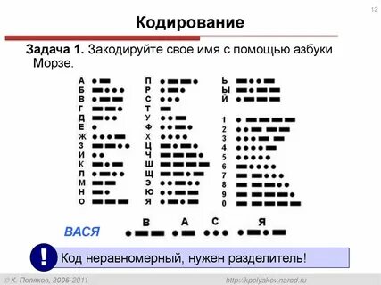 7 неравномерное кодирование