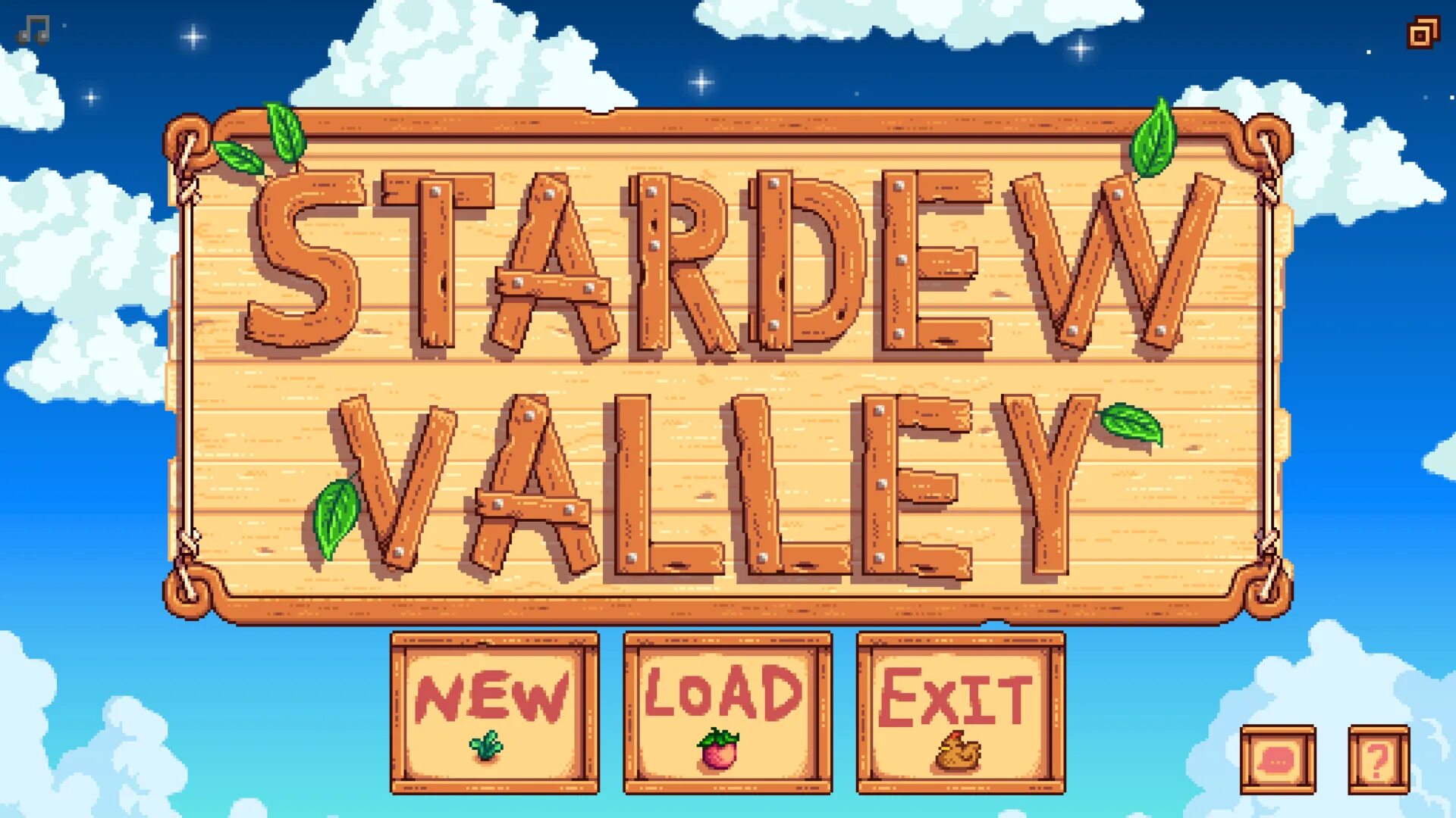 Майонез стардью валлей. Stardew Valley меню. Stardew Valley главное меню. Стардью Валли главное меню. Игровое меню Stardew Valley.