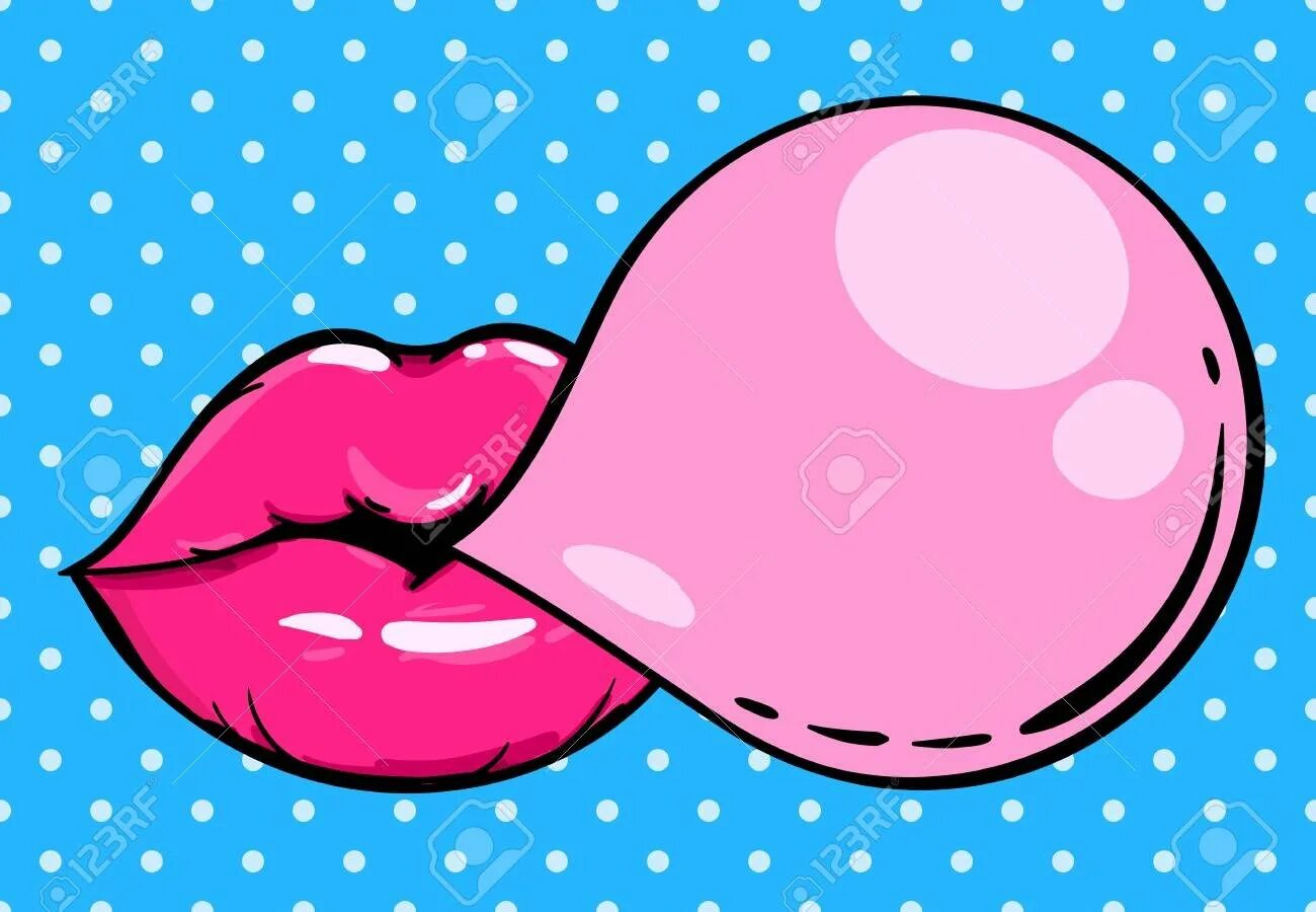 Жвачка рисунок. Губы с жвачкой. Розовый пузырь жвачки. Губы с пузырем жвачки. Губы надувают жвачку.