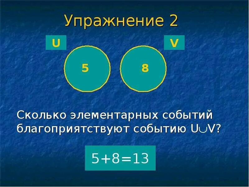 Объединение элементарных событий. Сколько элементарных событий благоприятствуют. Событию а благоприятствуют 6 элементарных событий. Количество элементарных событий. Событие а пересекает событие б