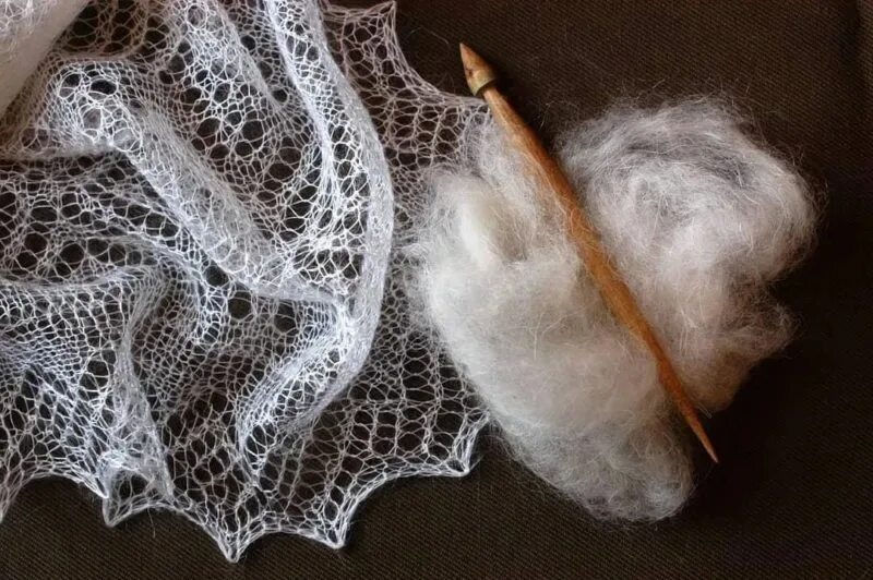 оренбургские пуховые платки вязание