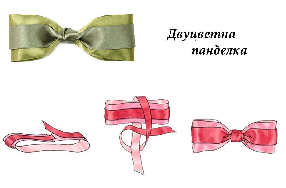 Бант из какого языка пришло. Бантик из ленточки. красивый бантик из ленточки. бант из атласной ленты схема. способы завязывания бантов из ленты.