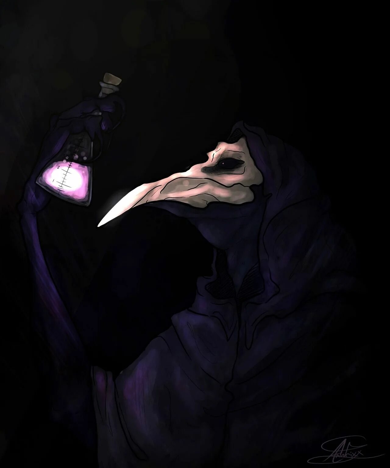 Darkness behind