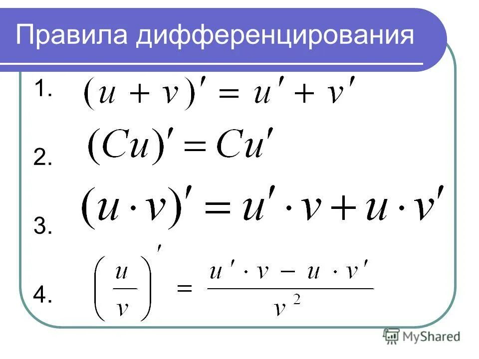 Правили дифференцирования. Правило дифференцирования разности двух функций?. Правило дифференцирования двух функций. Правило дифференцирования производных. Правило дифференцирования 1/f.