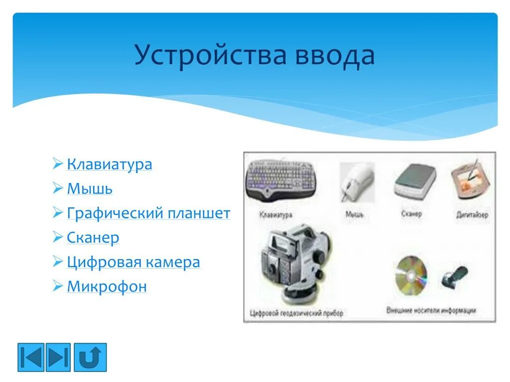 Перечислите устройства ввода информации ответ. Устройства ввода. компьютерные устройства ввода. устройства ввода клавиатура мышь графический планшет. клавиатура мышь графический планшет сканер цифровая камера микрофон.