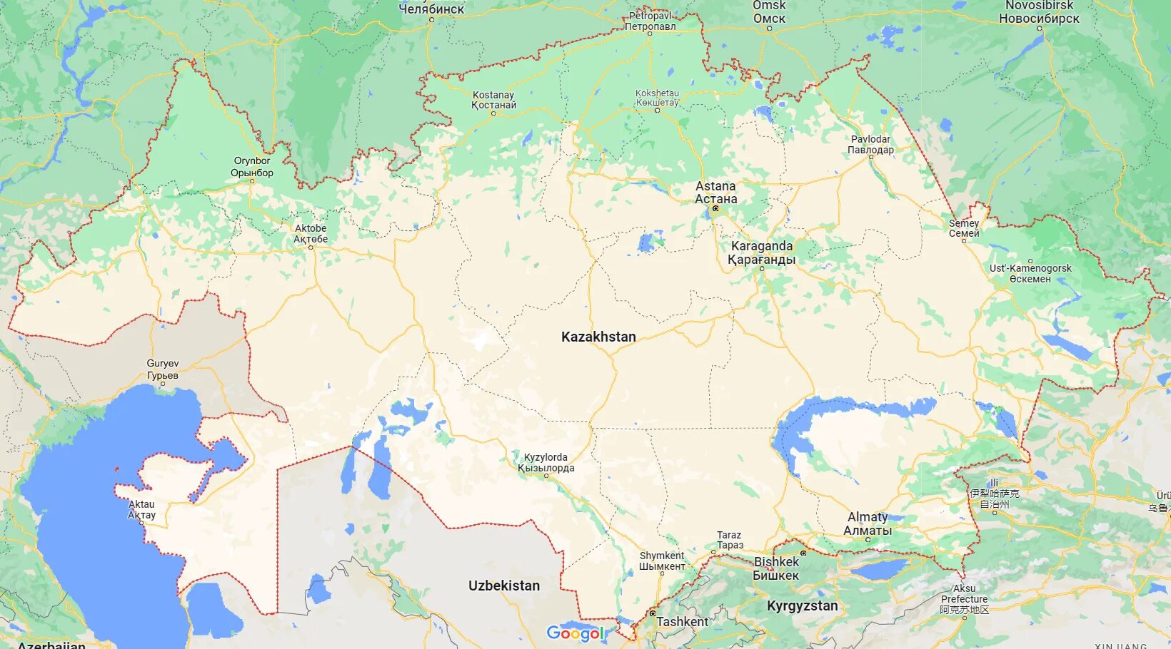 В какой стране находится город караганда