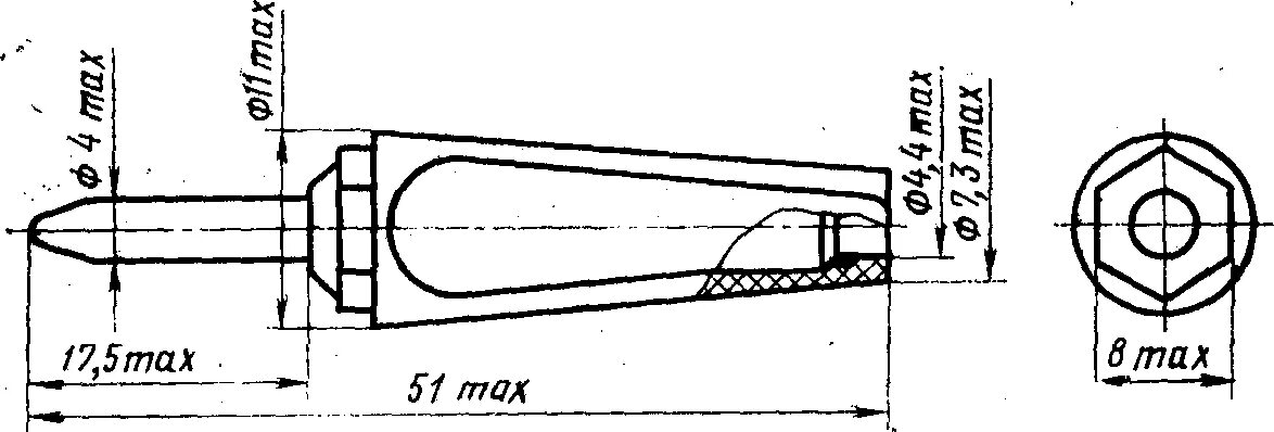 Вилка однополюсная шп4-2. Ш 4 0. 364. Штекер шп4-2 га0. Штепсель ш4.